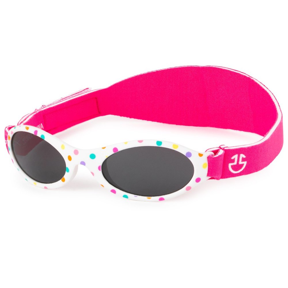 Baby Sunglasses with Strap - White